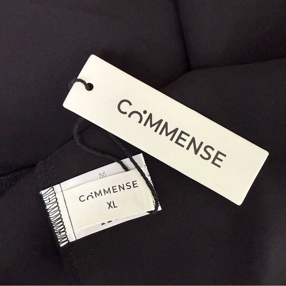 Commense Black Lace Sleeve A-Line Mini Dress Sheer Long Sleeve NWT XL - Picture 7 of 9